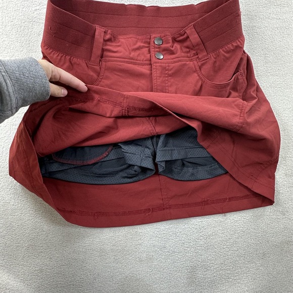 Title Nine Skirt Womens 4 Red Clamber Hiking Climbing Skort Stretch - Picture 5 of 11